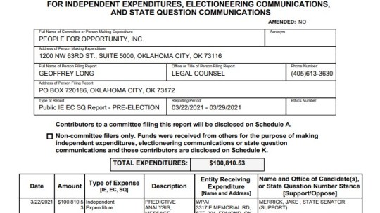 Part 1: Jake Merrick Supported, Then Worked Against By Oklahoma Council For Public Affairs (OCPA) Dark Money Groups