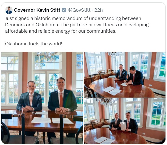 Governor Kevin Stitt Continues To Sell Oklahoma Down The Green Energy River