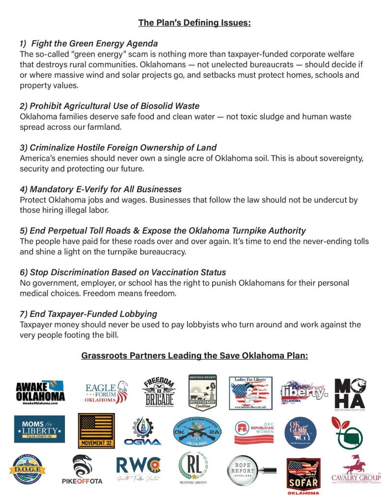 Jim Shaw "Save Oklahoma Plan"