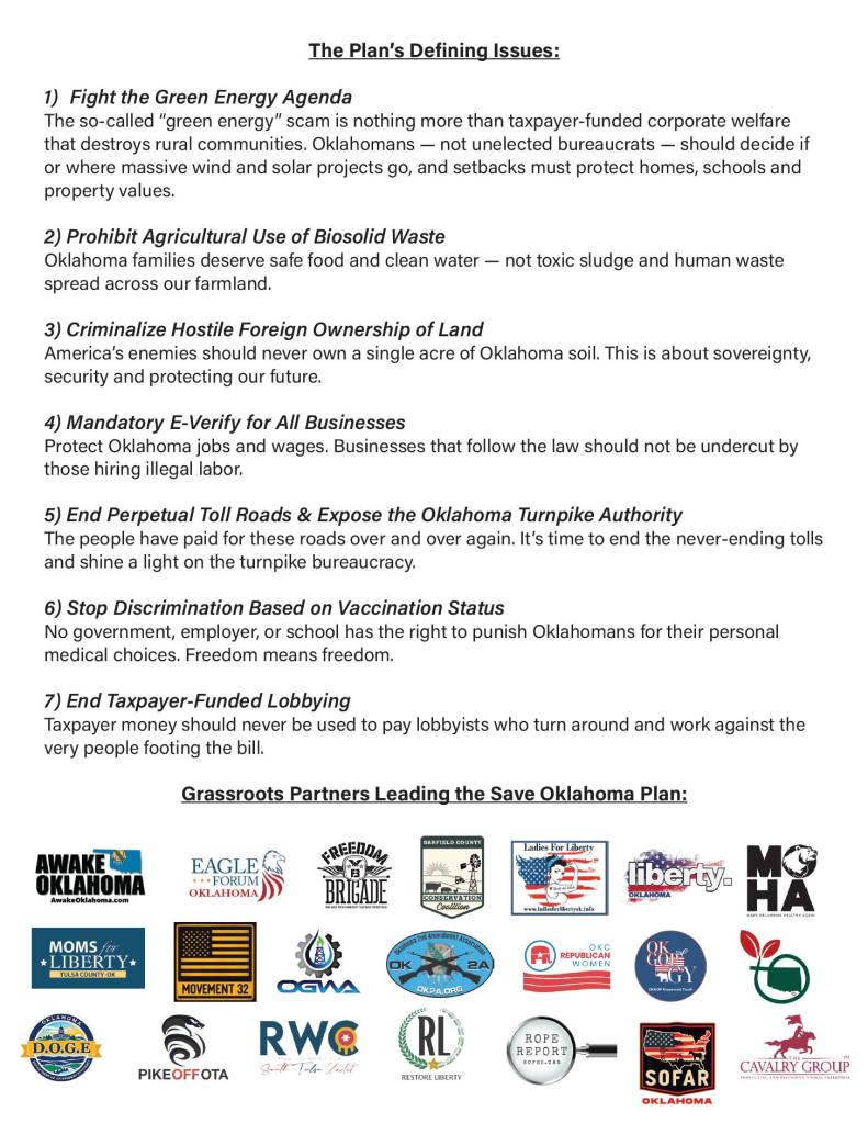 Jim Shaw "Save Oklahoma Plan"