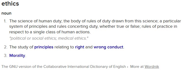 Ethics definition